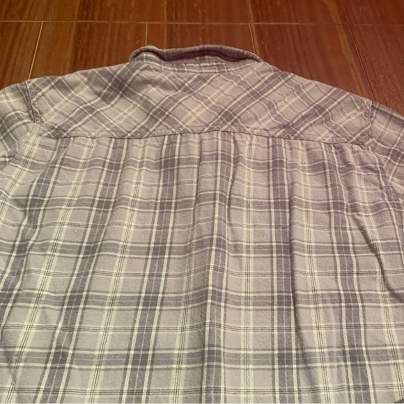 Alexandra Julian Colours Men’s Grey Plaid Flannel Button Up Shirt Size XXL - Picture 4 of 8